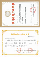 蘇州名牌產品證書與蘇州知名商標證書（并蒂蓮）